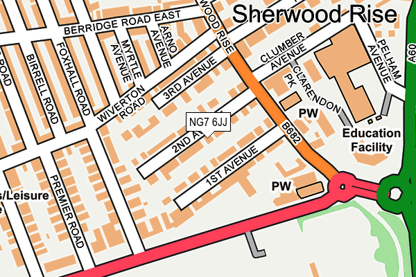 NG7 6JJ map - OS OpenMap – Local (Ordnance Survey) NG7 6JJ map - OS OpenMap – Local (Ordnance Survey)