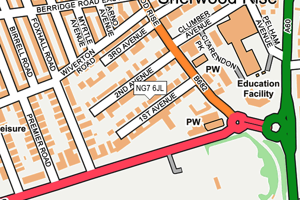 NG7 6JL map - OS OpenMap – Local (Ordnance Survey) NG7 6JL map - OS OpenMap – Local (Ordnance Survey)