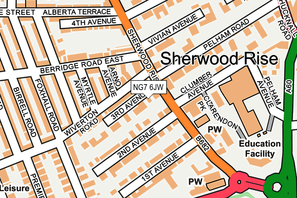 NG7 6JW map - OS OpenMap – Local (Ordnance Survey) NG7 6JW map - OS OpenMap – Local (Ordnance Survey)