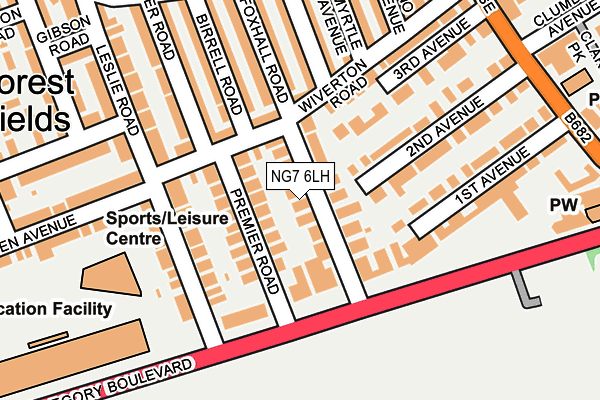 NG7 6LH map - OS OpenMap – Local (Ordnance Survey) NG7 6LH map - OS OpenMap – Local (Ordnance Survey)