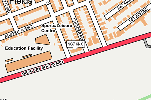 NG7 6NX map - OS OpenMap – Local (Ordnance Survey) NG7 6NX map - OS OpenMap – Local (Ordnance Survey)