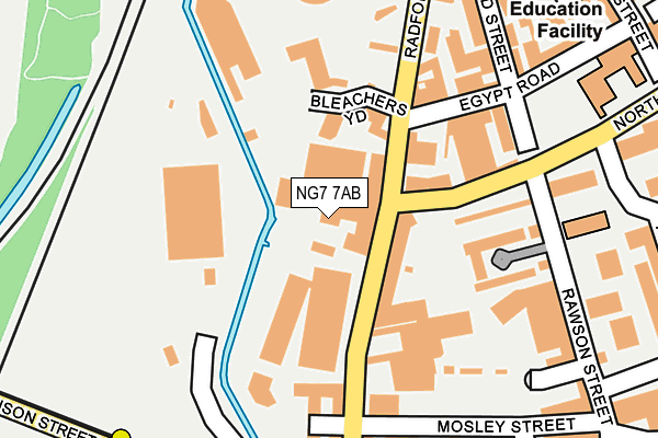 NG7 7AB map - OS OpenMap – Local (Ordnance Survey) NG7 7AB map - OS OpenMap – Local (Ordnance Survey)