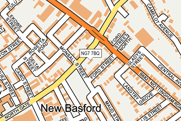 NG7 7BQ map - OS OpenMap – Local (Ordnance Survey) NG7 7BQ map - OS OpenMap – Local (Ordnance Survey)