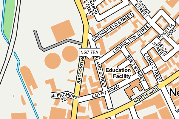 NG7 7EA map - OS OpenMap – Local (Ordnance Survey) NG7 7EA map - OS OpenMap – Local (Ordnance Survey)