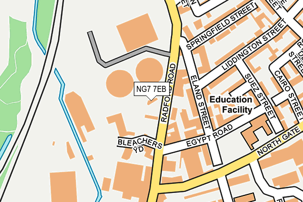 NG7 7EB map - OS OpenMap – Local (Ordnance Survey) NG7 7EB map - OS OpenMap – Local (Ordnance Survey)