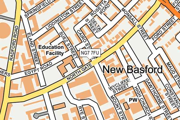 NG7 7FU map - OS OpenMap – Local (Ordnance Survey) NG7 7FU map - OS OpenMap – Local (Ordnance Survey)
