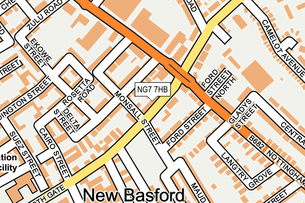 NG7 7HB map - OS OpenMap – Local (Ordnance Survey) NG7 7HB map - OS OpenMap – Local (Ordnance Survey)