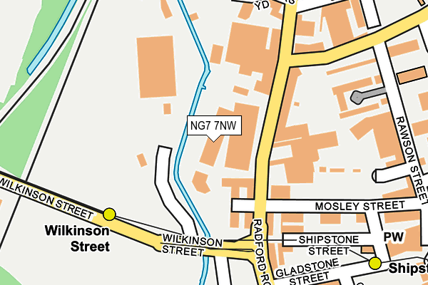 NG7 7NW map - OS OpenMap – Local (Ordnance Survey) NG7 7NW map - OS OpenMap – Local (Ordnance Survey)