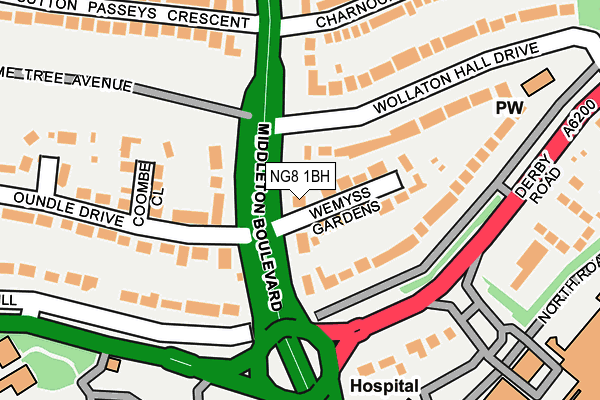 NG8 1BH map - OS OpenMap – Local (Ordnance Survey) NG8 1BH map - OS OpenMap – Local (Ordnance Survey)