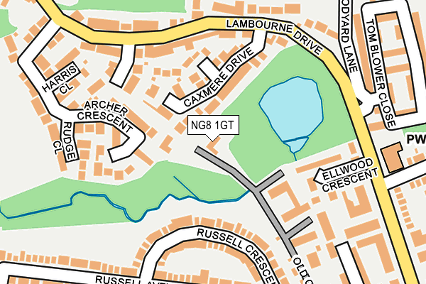 NG8 1GT map - OS OpenMap – Local (Ordnance Survey) NG8 1GT map - OS OpenMap – Local (Ordnance Survey)