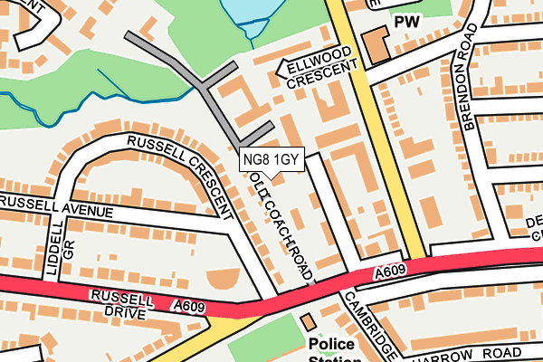 NG8 1GY map - OS OpenMap – Local (Ordnance Survey) NG8 1GY map - OS OpenMap – Local (Ordnance Survey)