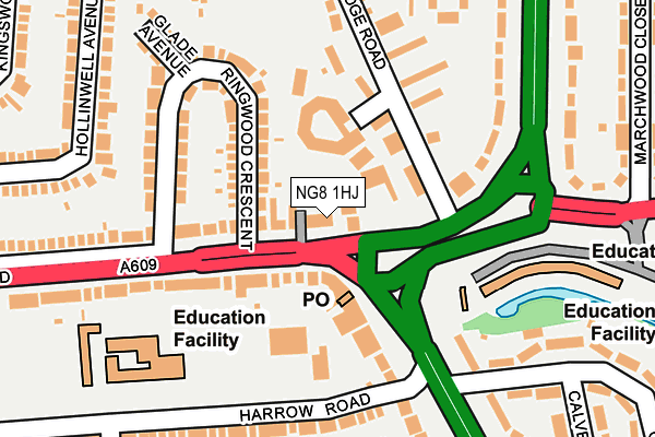 NG8 1HJ map - OS OpenMap – Local (Ordnance Survey) NG8 1HJ map - OS OpenMap – Local (Ordnance Survey)