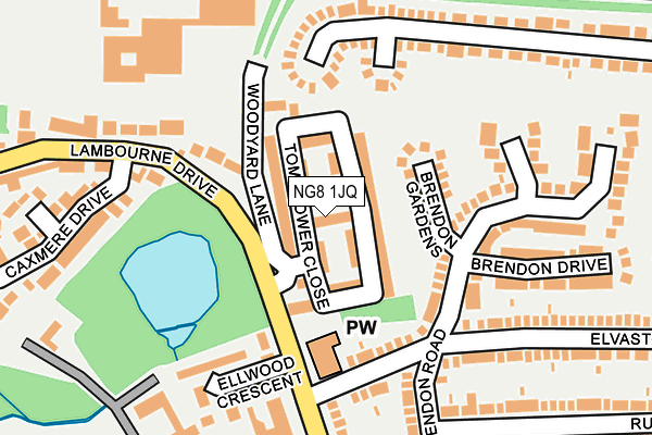 NG8 1JQ map - OS OpenMap – Local (Ordnance Survey) NG8 1JQ map - OS OpenMap – Local (Ordnance Survey)