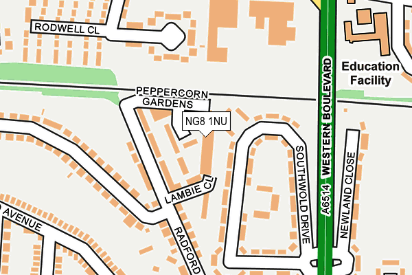 NG8 1NU map - OS OpenMap – Local (Ordnance Survey) NG8 1NU map - OS OpenMap – Local (Ordnance Survey)