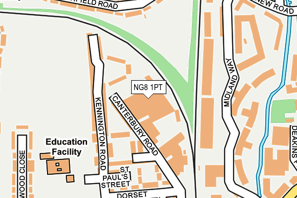 NG8 1PT map - OS OpenMap – Local (Ordnance Survey) NG8 1PT map - OS OpenMap – Local (Ordnance Survey)