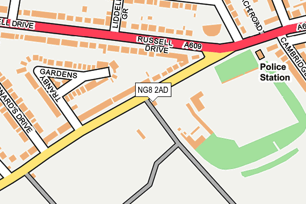NG8 2AD map - OS OpenMap – Local (Ordnance Survey) NG8 2AD map - OS OpenMap – Local (Ordnance Survey)