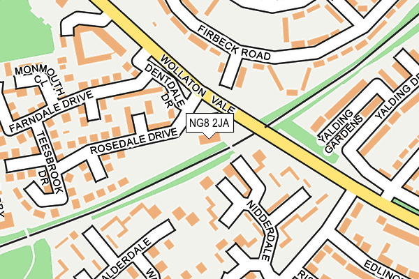 NG8 2JA map - OS OpenMap – Local (Ordnance Survey) NG8 2JA map - OS OpenMap – Local (Ordnance Survey)