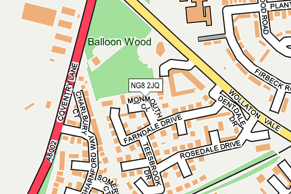 NG8 2JQ map - OS OpenMap – Local (Ordnance Survey) NG8 2JQ map - OS OpenMap – Local (Ordnance Survey)