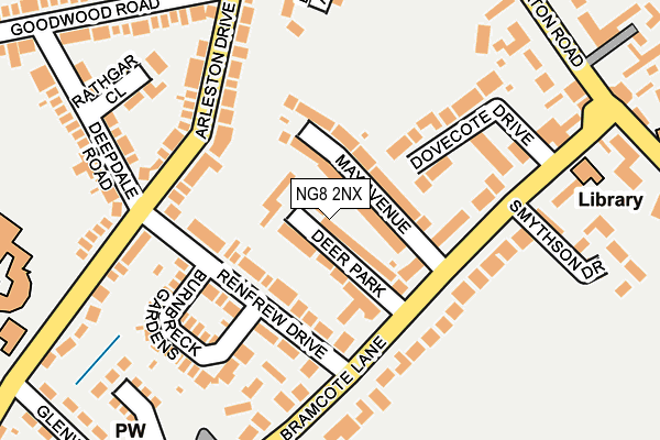 NG8 2NX map - OS OpenMap – Local (Ordnance Survey) NG8 2NX map - OS OpenMap – Local (Ordnance Survey)
