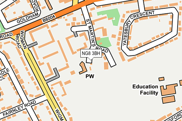 NG8 3BH map - OS OpenMap – Local (Ordnance Survey) NG8 3BH map - OS OpenMap – Local (Ordnance Survey)