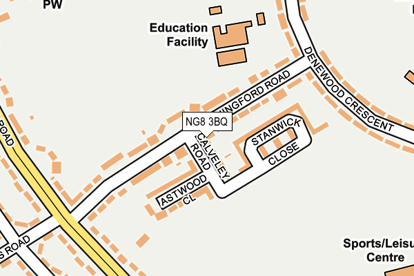 NG8 3BQ map - OS OpenMap – Local (Ordnance Survey) NG8 3BQ map - OS OpenMap – Local (Ordnance Survey)