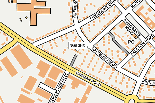 NG8 3HX map - OS OpenMap – Local (Ordnance Survey) NG8 3HX map - OS OpenMap – Local (Ordnance Survey)
