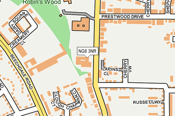 NG8 3NR map - OS OpenMap – Local (Ordnance Survey) NG8 3NR map - OS OpenMap – Local (Ordnance Survey)