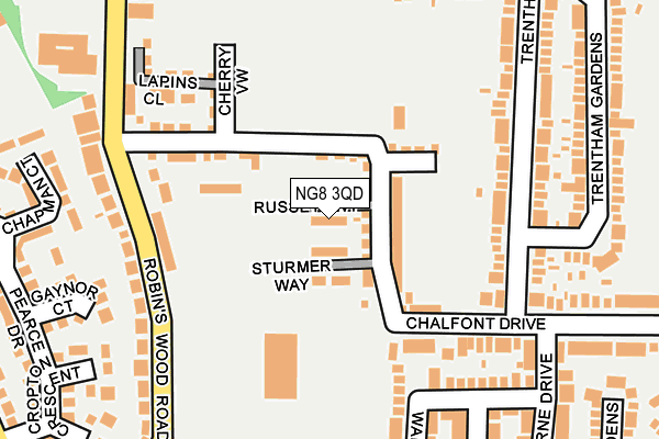 NG8 3QD map - OS OpenMap – Local (Ordnance Survey) NG8 3QD map - OS OpenMap – Local (Ordnance Survey)