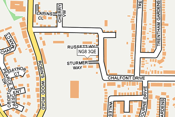NG8 3QE map - OS OpenMap – Local (Ordnance Survey) NG8 3QE map - OS OpenMap – Local (Ordnance Survey)