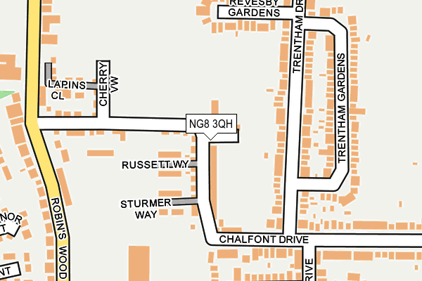 NG8 3QH map - OS OpenMap – Local (Ordnance Survey) NG8 3QH map - OS OpenMap – Local (Ordnance Survey)