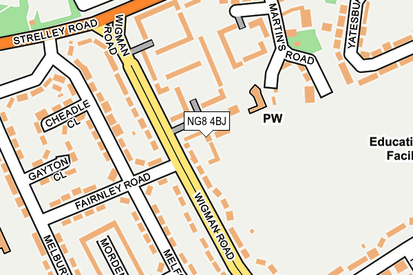NG8 4BJ map - OS OpenMap – Local (Ordnance Survey) NG8 4BJ map - OS OpenMap – Local (Ordnance Survey)