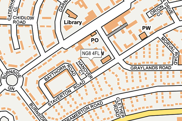 NG8 4FL map - OS OpenMap – Local (Ordnance Survey) NG8 4FL map - OS OpenMap – Local (Ordnance Survey)