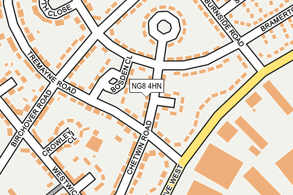NG8 4HN map - OS OpenMap – Local (Ordnance Survey) NG8 4HN map - OS OpenMap – Local (Ordnance Survey)
