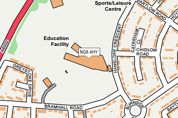 NG8 4HY map - OS OpenMap – Local (Ordnance Survey) NG8 4HY map - OS OpenMap – Local (Ordnance Survey)