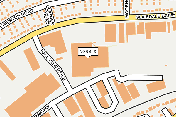 NG8 4JX map - OS OpenMap – Local (Ordnance Survey) NG8 4JX map - OS OpenMap – Local (Ordnance Survey)