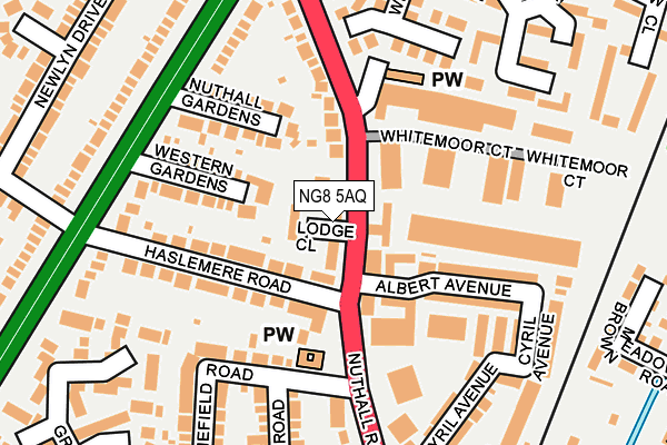 NG8 5AQ map - OS OpenMap – Local (Ordnance Survey) NG8 5AQ map - OS OpenMap – Local (Ordnance Survey)