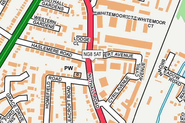 NG8 5AT map - OS OpenMap – Local (Ordnance Survey) NG8 5AT map - OS OpenMap – Local (Ordnance Survey)