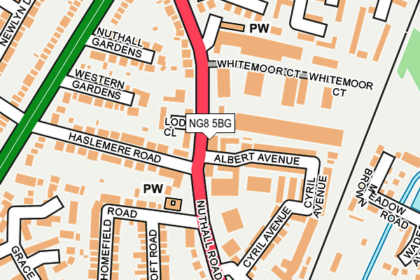NG8 5BG map - OS OpenMap – Local (Ordnance Survey) NG8 5BG map - OS OpenMap – Local (Ordnance Survey)