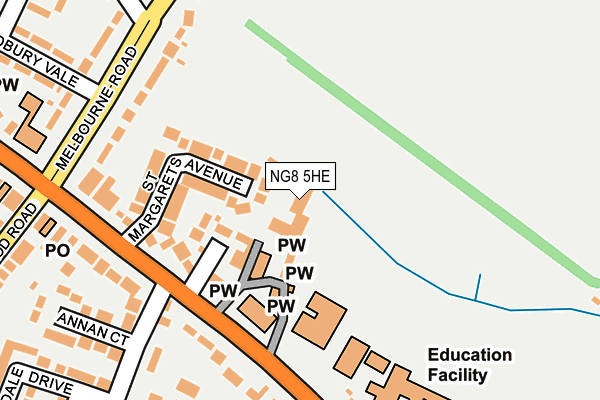 NG8 5HE map - OS OpenMap – Local (Ordnance Survey) NG8 5HE map - OS OpenMap – Local (Ordnance Survey)