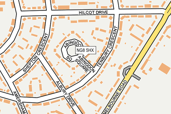 NG8 5HX map - OS OpenMap – Local (Ordnance Survey)