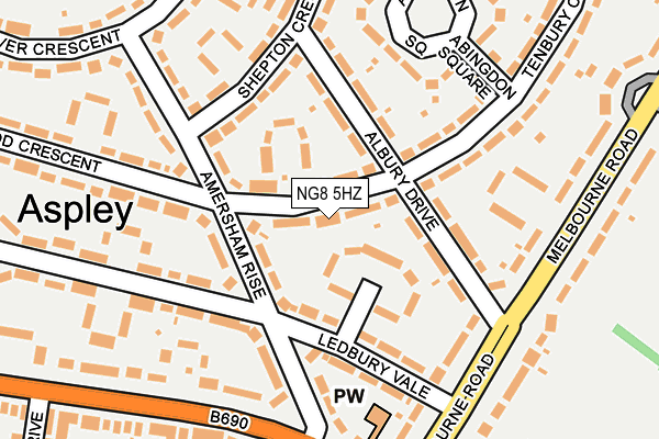NG8 5HZ map - OS OpenMap – Local (Ordnance Survey) NG8 5HZ map - OS OpenMap – Local (Ordnance Survey)