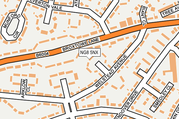 NG8 5NX map - OS OpenMap – Local (Ordnance Survey) NG8 5NX map - OS OpenMap – Local (Ordnance Survey)