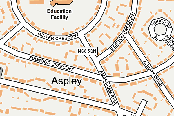 NG8 5QN map - OS OpenMap – Local (Ordnance Survey) NG8 5QN map - OS OpenMap – Local (Ordnance Survey)