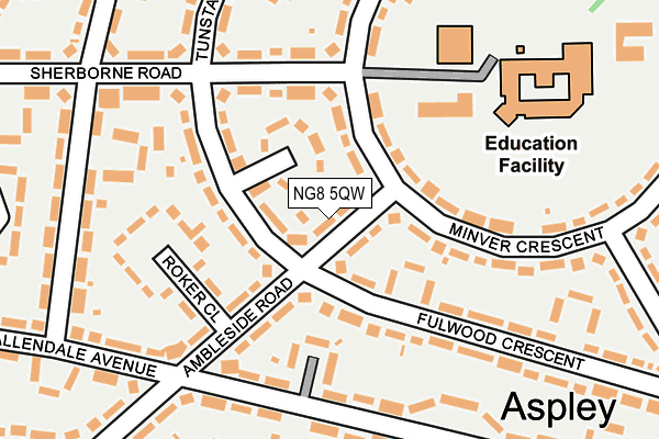 NG8 5QW map - OS OpenMap – Local (Ordnance Survey) NG8 5QW map - OS OpenMap – Local (Ordnance Survey)