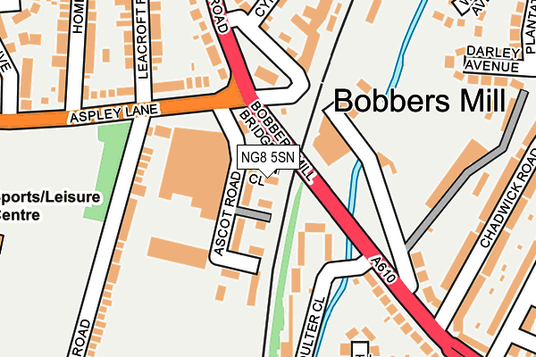 NG8 5SN map - OS OpenMap – Local (Ordnance Survey) NG8 5SN map - OS OpenMap – Local (Ordnance Survey)