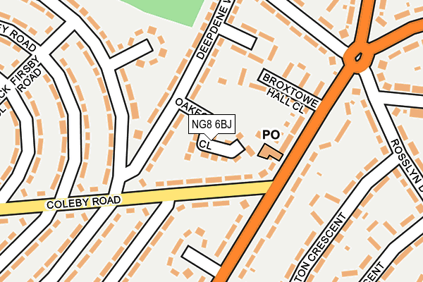 NG8 6BJ map - OS OpenMap – Local (Ordnance Survey) NG8 6BJ map - OS OpenMap – Local (Ordnance Survey)