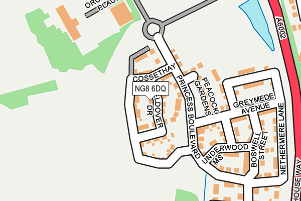 NG8 6DQ map - OS OpenMap – Local (Ordnance Survey) NG8 6DQ map - OS OpenMap – Local (Ordnance Survey)