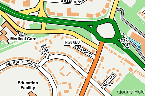NG8 6EU map - OS OpenMap – Local (Ordnance Survey)