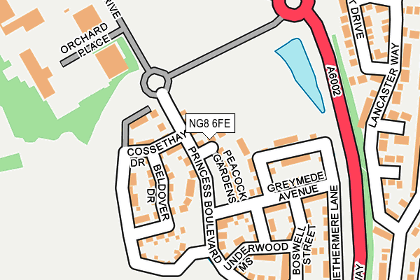 NG8 6FE map - OS OpenMap – Local (Ordnance Survey) NG8 6FE map - OS OpenMap – Local (Ordnance Survey)