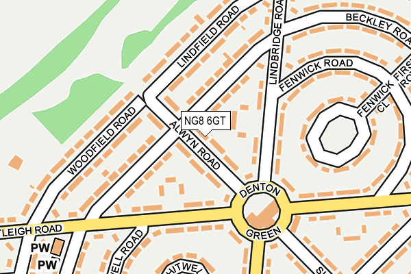 NG8 6GT map - OS OpenMap – Local (Ordnance Survey) NG8 6GT map - OS OpenMap – Local (Ordnance Survey)